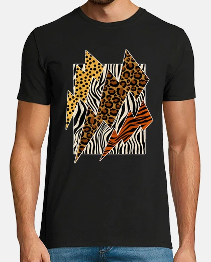 T-shirt maglietta con stampa animalier tigre le
