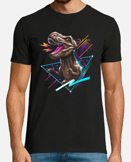 Un Dinosauro IN Un Preistorico Foresta T-Shirt 100% IN Cotone - Foto 3