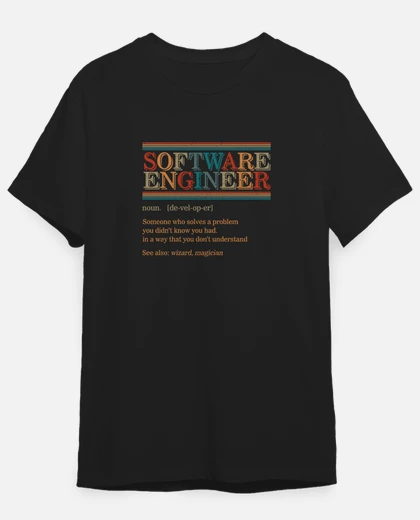 T-shirt maglietta definizione ingegnere software ingegneria del