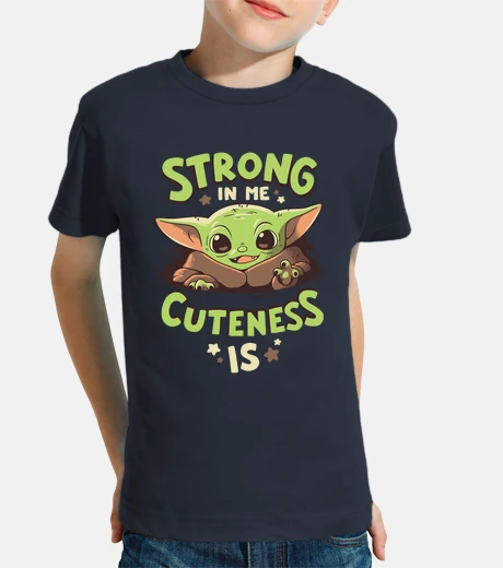 Abbigliamento maglietta per t-shirt bambino forza mandaloriana bebè yoda