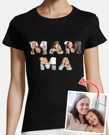 T-shirt maglietta personalizzabile con foto mamma