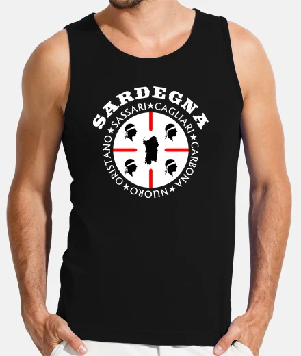 T-shirt Maglietta souvenir Sardegna, con mappa