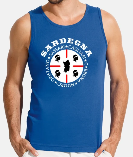 T-shirt Maglietta souvenir Sardegna, con mappa