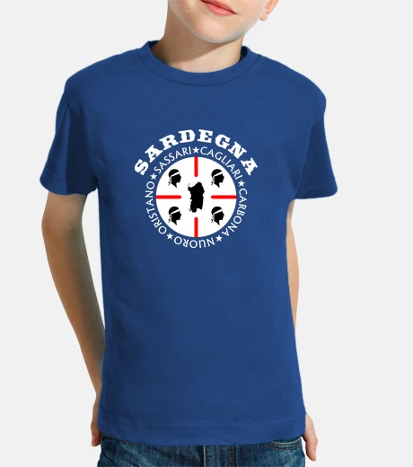 Abbigliamento Maglietta souvenir Sardegna, con mappa