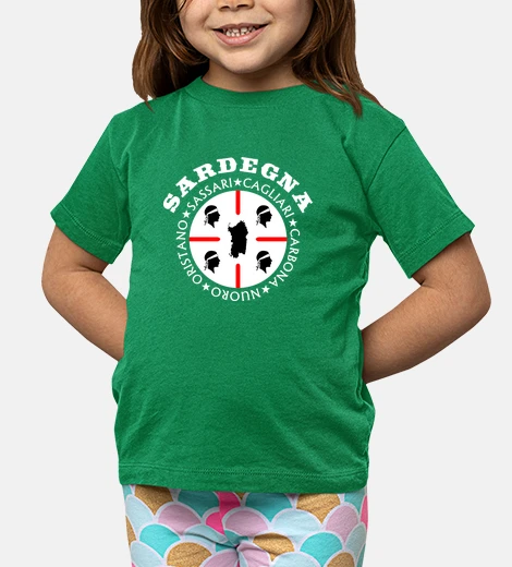 Abbigliamento Maglietta souvenir Sardegna, con mappa