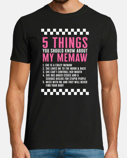 maglietta della nonna 5 cose che dovresti sapere su memaw maglietta divertente festa della mamma reg