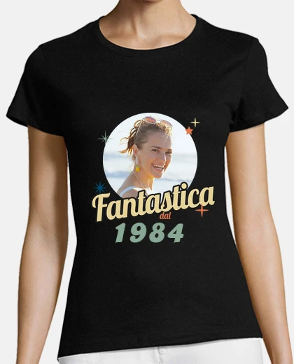 magliette fantastica con foto e testo personalizzabile