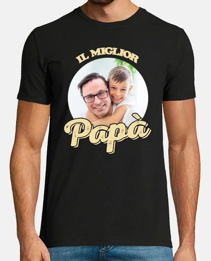 T-shirt magliette il miglior papà con foto personalizzabile