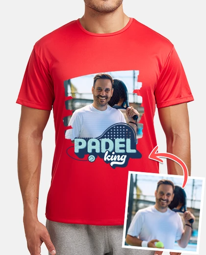 magliette sportive paddle king con foto personalizzabile