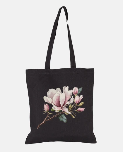 Bag magnolia flower flowers botanical tote bag
