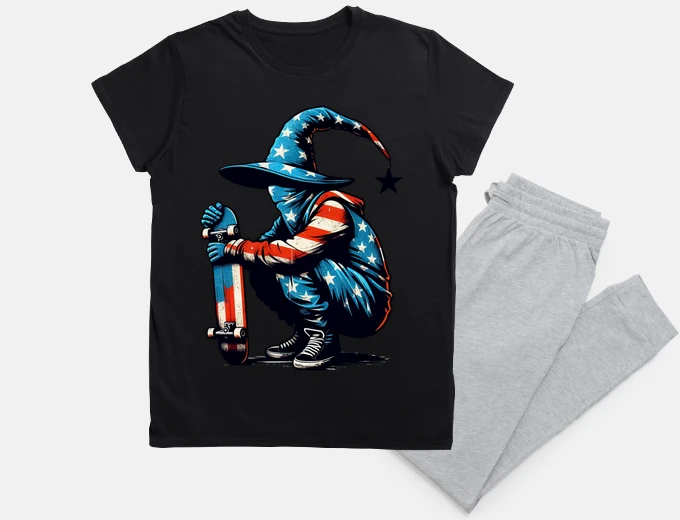 Pigiama mago dello skate patriota americano