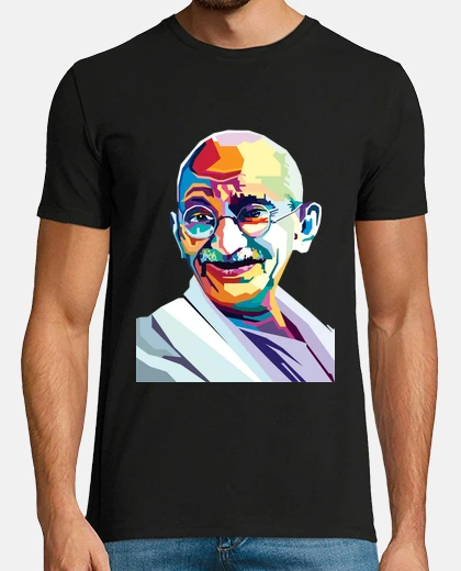 T-shirt mahatma gandhi, pace, amore , combat , bapu.