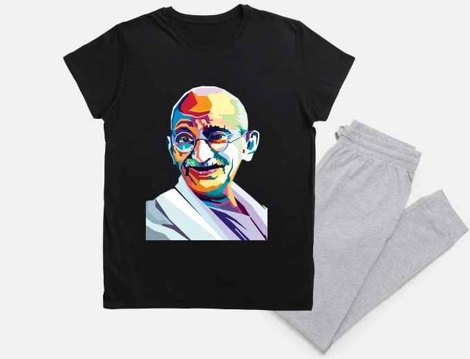Pigiama mahatma gandhi, pace, amore , combat , bapu.