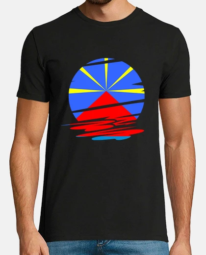 Tee-shirt mahavéli île de la réunion 974 coucher de soleil
