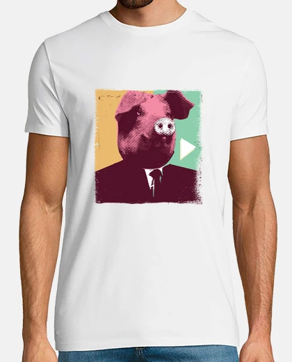 T-shirt maiale pop art