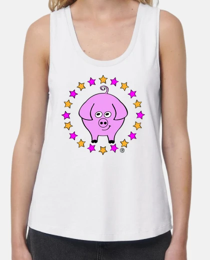 T-shirt maiale rosa
