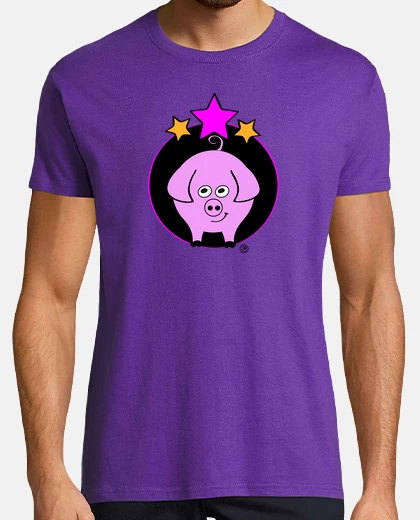 T-shirt maiale stelle