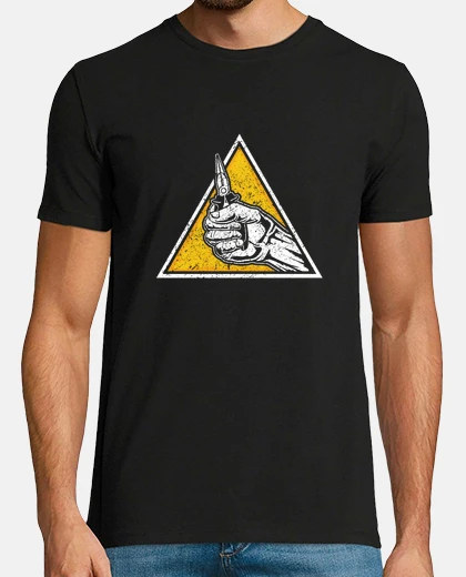 Tee-shirt main d&#39;électricien tenant une pince travail d&#39;électricien
