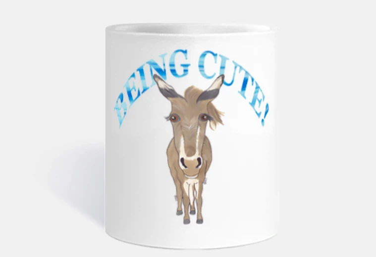 Cup majorera donkey being cute
