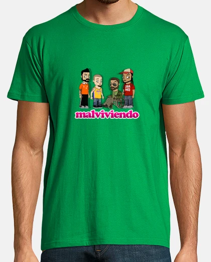 Playera Malviviendo- Personajes animados