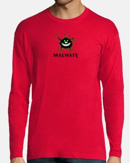 Malware logo contorno verde