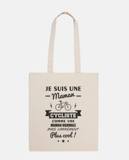 Bolsa mamá ciclista bicicleta ciclismo humor
