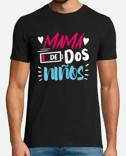 Camiseta Mama de dos ninos - Día de la Madre Original