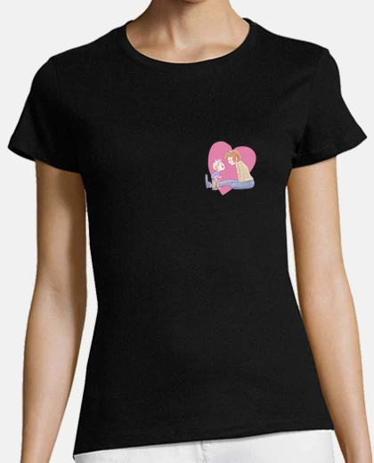 Playera mamá e hijo, amor maternal, logotipo de bolsillo como marca de moda