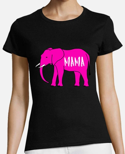 Camiseta mamá elefante rosa laTostadora
