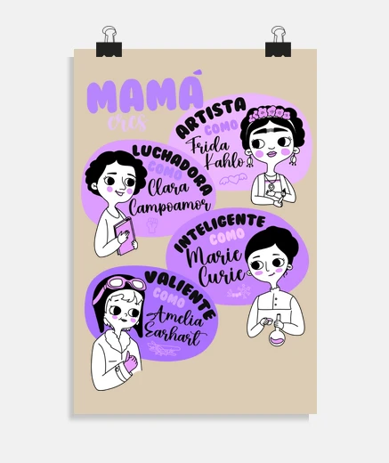 Póster Mamá feminista