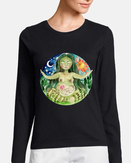 Playera Mamá Tierra mujer manga larga