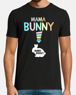 Mama Bunny Baby Bunny Cute Easter Shirt Egg Pregnancy Announcement Pregnant Mom Gift For Women