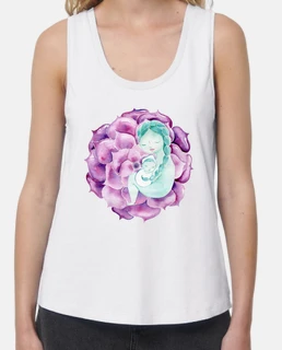 Mamá zen flor de loto mujer tirante ancho