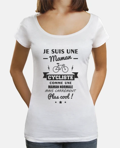 Tee-shirt maman cycliste,vélo,cyclisme,humour