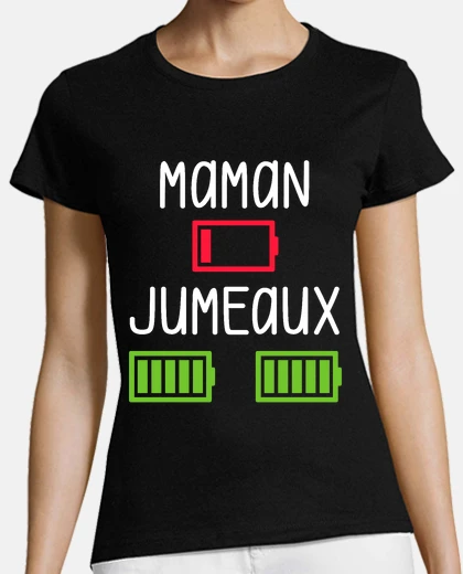 Tee-shirt Maman De Jumeau Batterie Vide Humour
