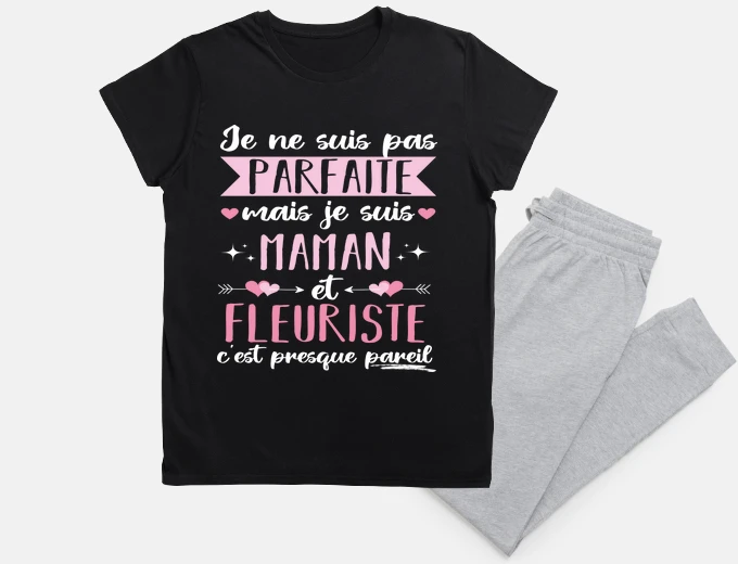 Pyjama maman fleuriste cadeau fête des mères