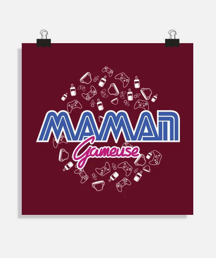 Poster Maman Gameuse