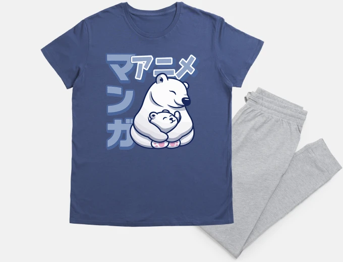 Pyjama maman ourse avec son ourson