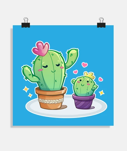 Póster Mami cactus - póster