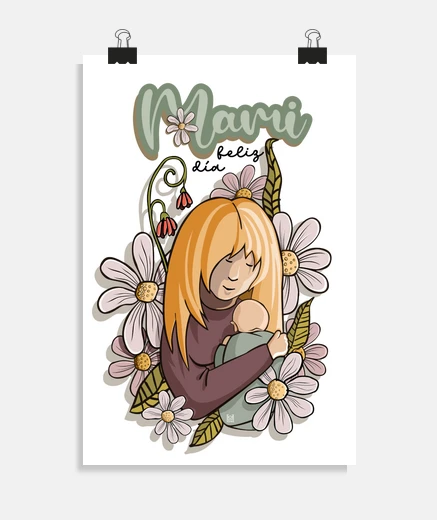 Póster Mami, feliz día - poster
