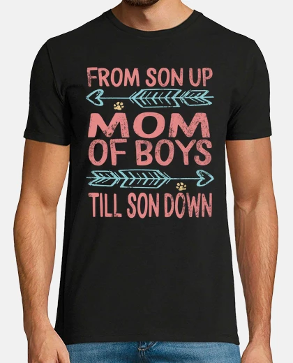 T-shirt mamma di ragazzi camicia da figlio fino a figlio giù regalo festa della mamma per cane mamma mother 