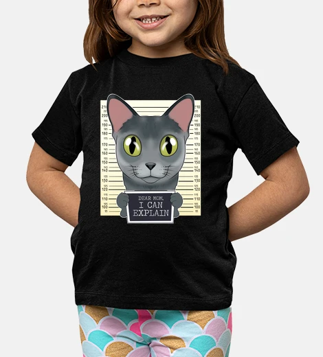 Abbigliamento mamma gatto blu russo cara mamma posso