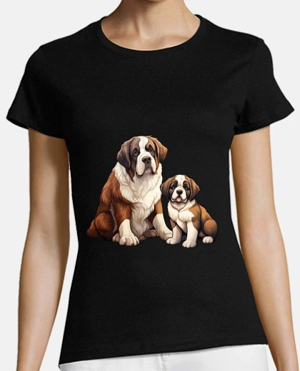 T-shirt mamma san bernardo e il suo cucciolo, allevamento
