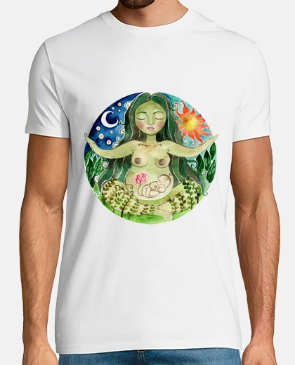 T-shirt mamma terra uomo manica corta