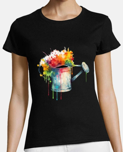 Tee-shirt man et taches de peinture colorées