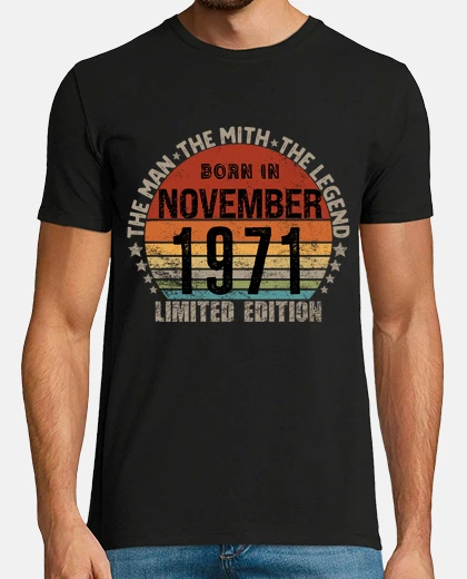 T-shirt man mith legend  nato nel novembre 1971