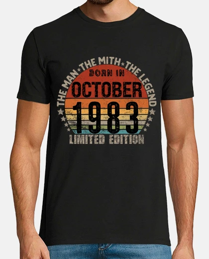T-shirt man mith legend born in october 1983