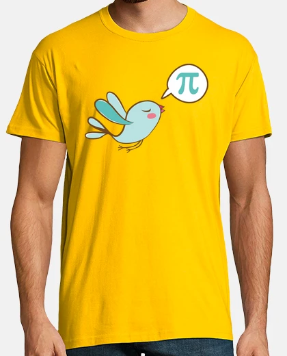 T-shirt man t-shirt bird number pi humor mathematics