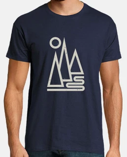 man - geometric mountains