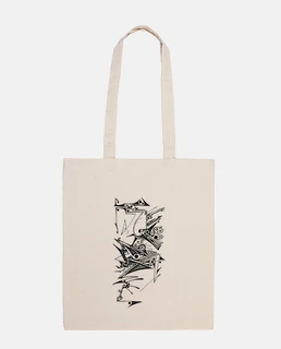 Man jumping and jump bag
